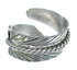 American Indian Authentic Sterling Silver Feather Ring Size 7 AX122031